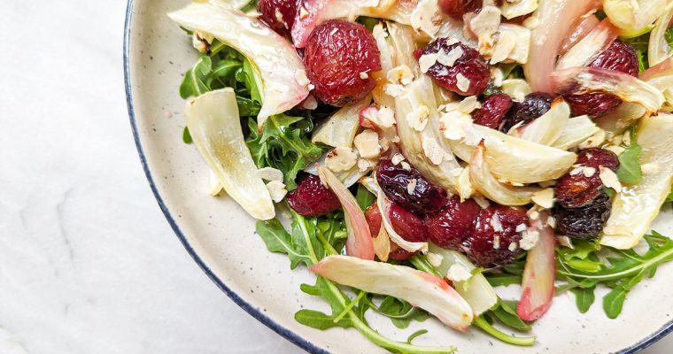 Warm Roasted Grape & Fennel Salad (AIP, Paleo)
